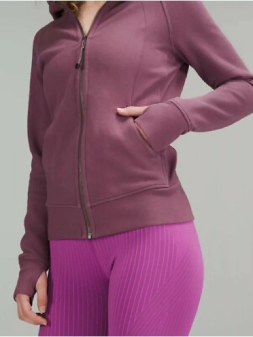 lululemon athletica mauve zip hoodie